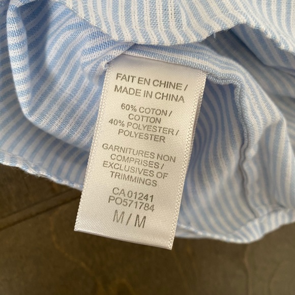 Blue and white striped cat embroidered tank - Picture 5 of 5